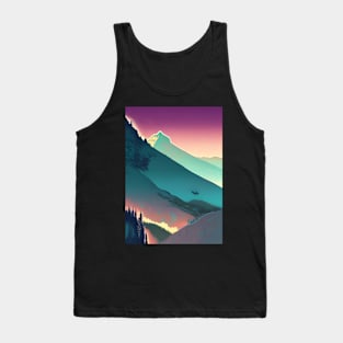 PURPLE AND GREEN TINGED MOUNTAIN VIEW Tank Top